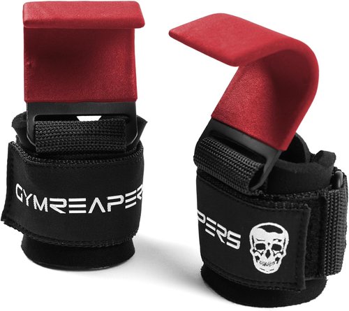 Gymreapers Weight Lifting Hooks - Heavy Duty Wrist Straps for Deadlifts & Pull Ups | Grip Support for Men & Women