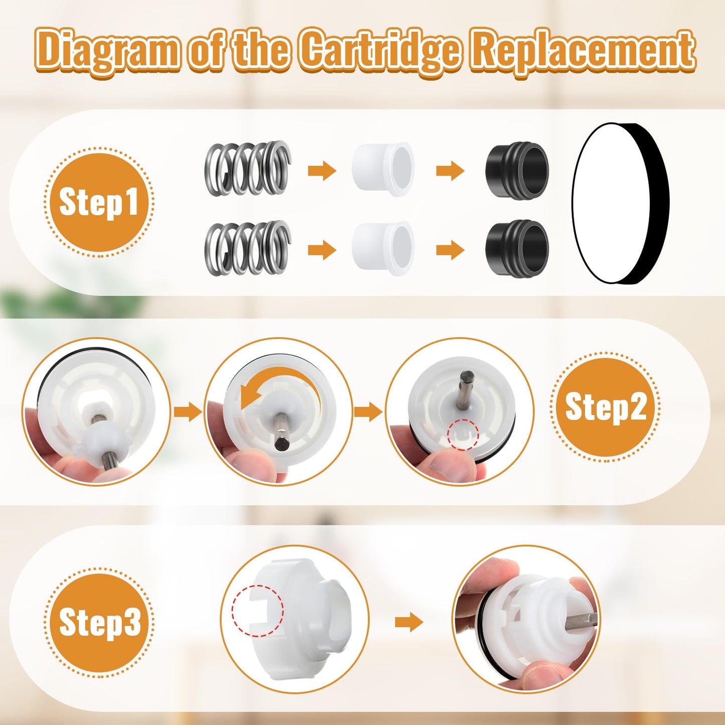 Enhon Shower Faucets Cartridge Replacement for V-6680 V-7700/01, Compatible with Danco/Valley Single Handle Faucets, Single Lever Cartridge Replacement for Kitchen, Lavatory and Tub/Shower Faucets