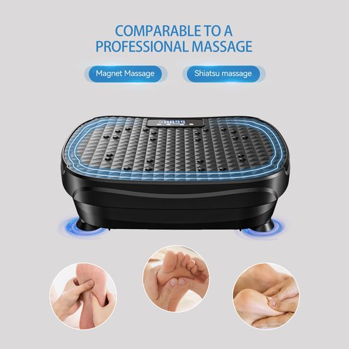 JAVRYK Vibration Plate Exercise Machine with 200 Adjustable speeds and 8 Scientific auto Modes, Compact Foldable Design and Ultra-Quiet Silicone Base for Home Workouts & Lymphatic Drainage