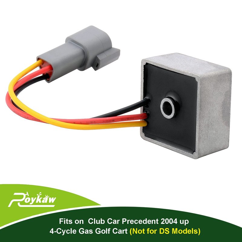 Roykaw 12 Volt Golf Cart Voltage Regulator Rectifier Compatible with Club Car 2004-up Precedent and 2018-up Tempo 4-Cycle Gas Models, OEM# 1025159-01, 1028033-01