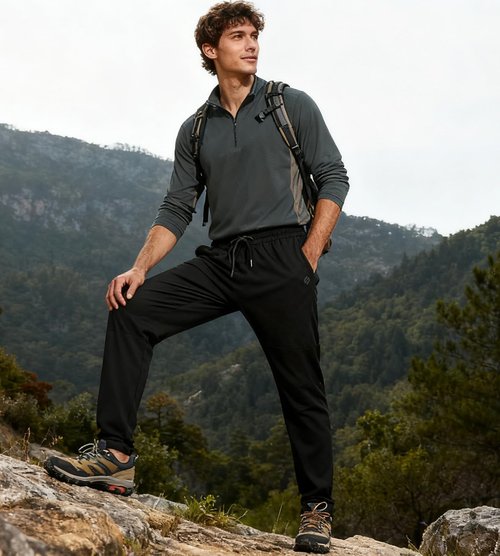 HODOSPORTS Extra Tall Men's Sweatpants - Zipper Pocket Joggers for Workouts | Available in 32"-40" Inseam