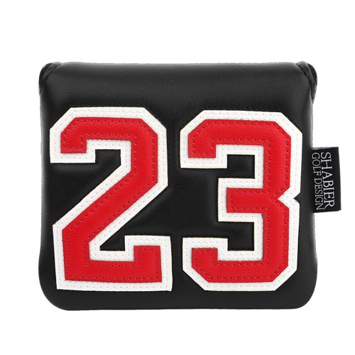 SHABIER Black Golf Large Mallet Headcover with No.23 Design for Golf Club