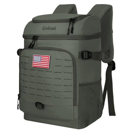 Cooler Backpack, 30 Can Backpack Cooler 4-Sided Cold Retention Technology, Lightweight & Hands-Free for Beach, Camping, Hiking, and Tailgating