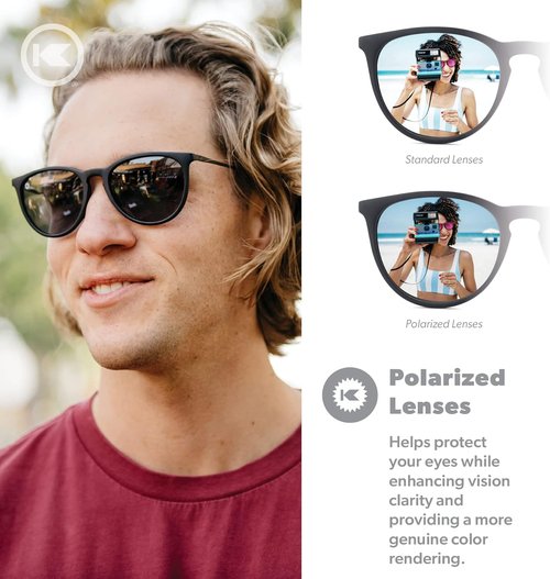 Knockaround Polarized Sunglasses for Women & Men - Round Design with UV400 Protection