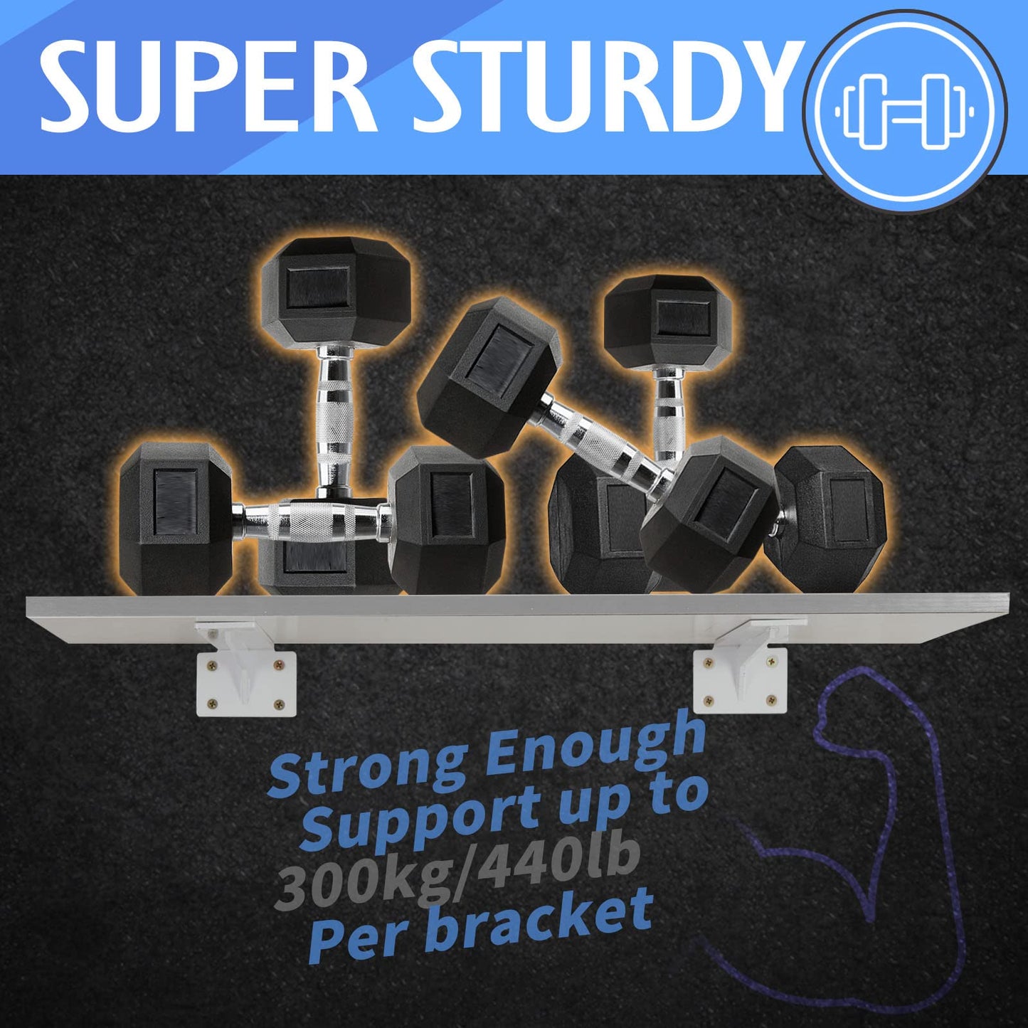 CLT Shelf Bracket( White) , 18” Quarter Inch (1/5") Thick- Max Load: 550 lb Rustic Industrial Modern Farmhouse Heavy Duty Corner Brace Joint Right Angle Bracket for DIY Table Bench, Pack of 6