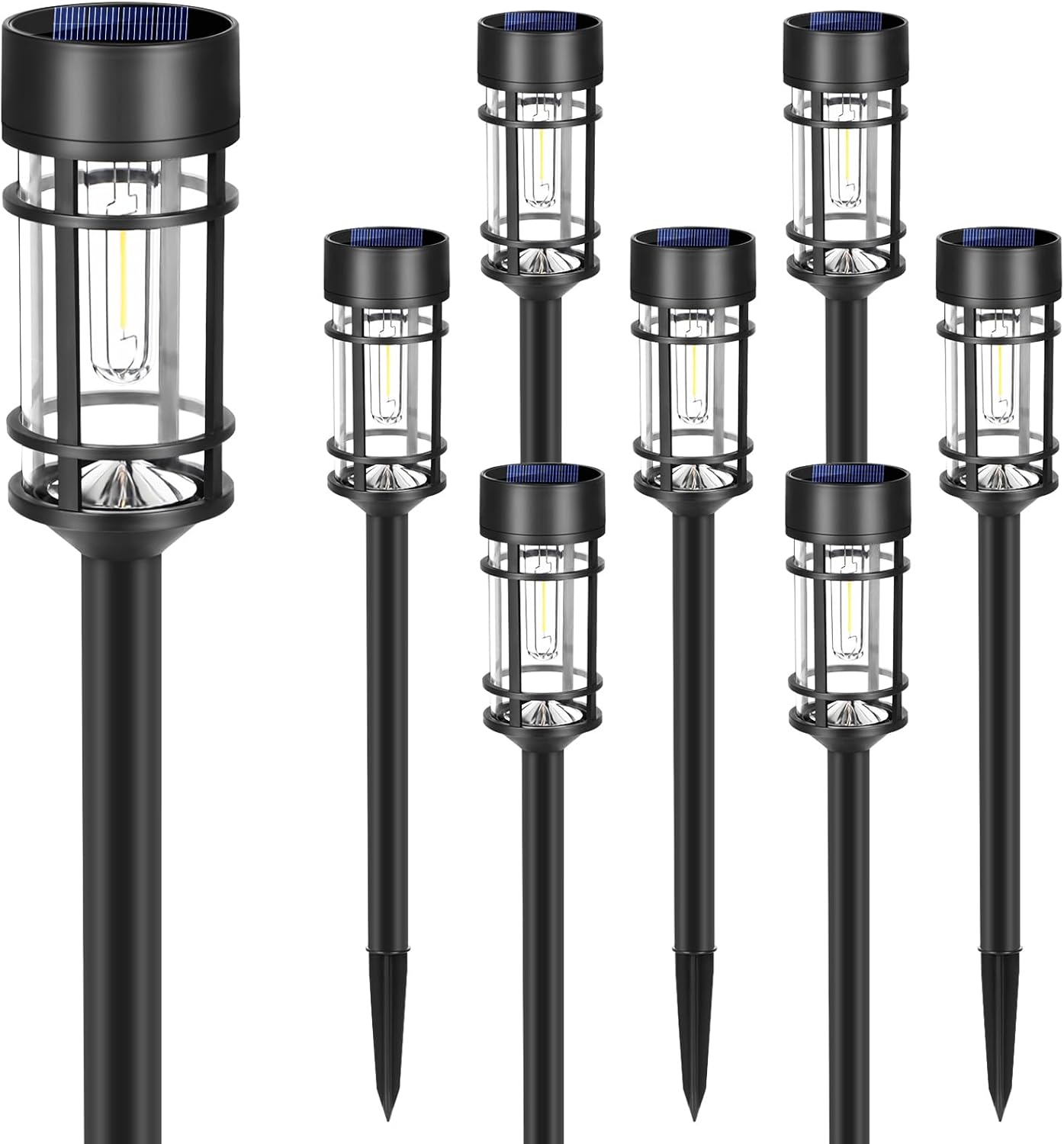 8 Pack Solar Outdoor Lights - Waterproof Garden Decor for Patio, Lawn & Landscape - 10 Hours Brightness