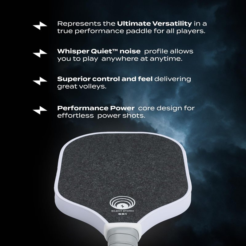 OWL Sport SILENT STORM Pickleball Paddle, 100% USAPA Tournament & League Approved, Max Control Play 16 MM Core, Patented High Performance Surface, Over 50% Noise Reduction, for All Skill Levels