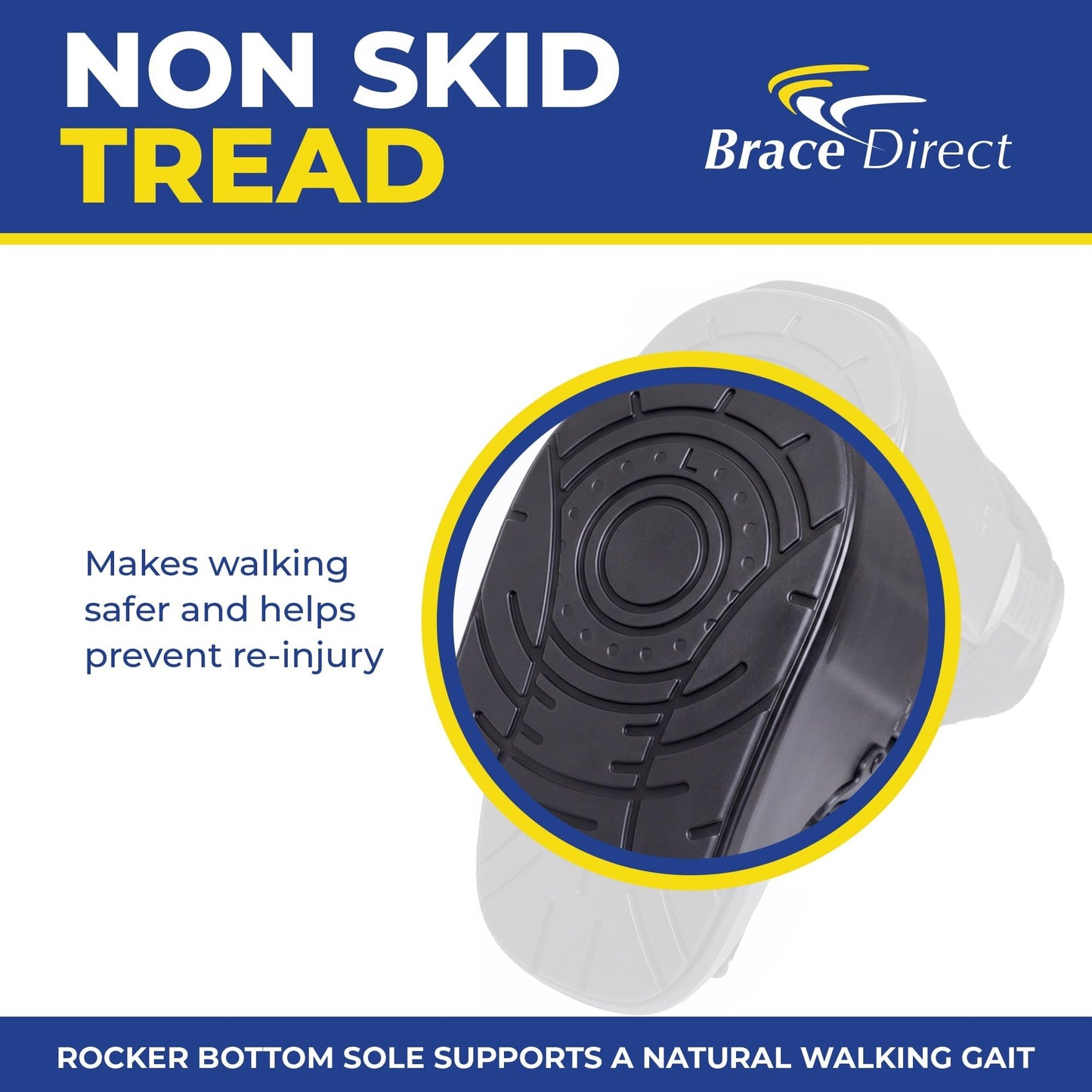 Brace Direct Short Air CAM Walker Boot - Adjustable Pneumatic Walking Boot for Broken Foot, Ankle Injuries, Sprains, Strains and Surgical Recovery (Medium - US Shoe Men 7.5-10 / Women 8.5-11.5)