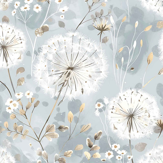 Nukofal Floral Wallpaper Peel and Stick Dandelion Wallpaper Floral Contact Paper 16.9"x196.8" Vintage Flower Contact Paper Boho Self Adhesive Removable for Bedroom Cabinets Decorative Wall Vinyl