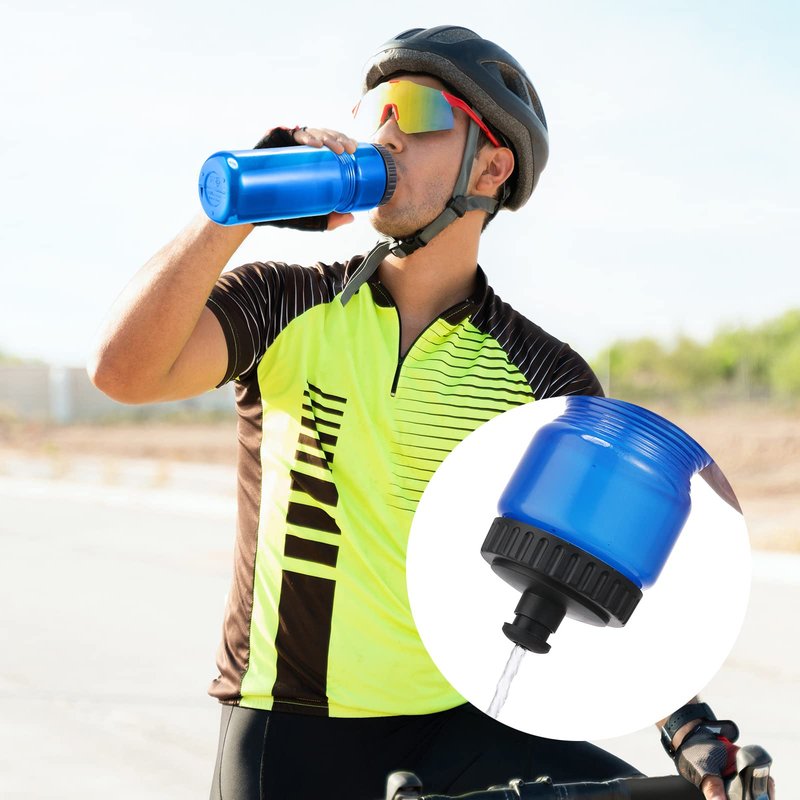 Mimorou 12 Pack 25 Oz Sports Water Bottles, Plastic, Blue, Reusable, Leakproof, Lightweight, BPA Free, for Travelling, Yoga, Cycling, Fishing, Basketball, Hiking