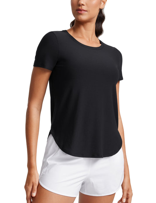 CRZ YOGA Cloudweight Crewneck T-Shirt Black Medium
