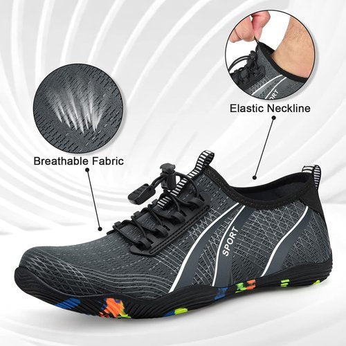 ATHMILE Water Shoes - Quick Dry Aqua Socks for Men & Women | Ideal for Beach, Lake & River Activities