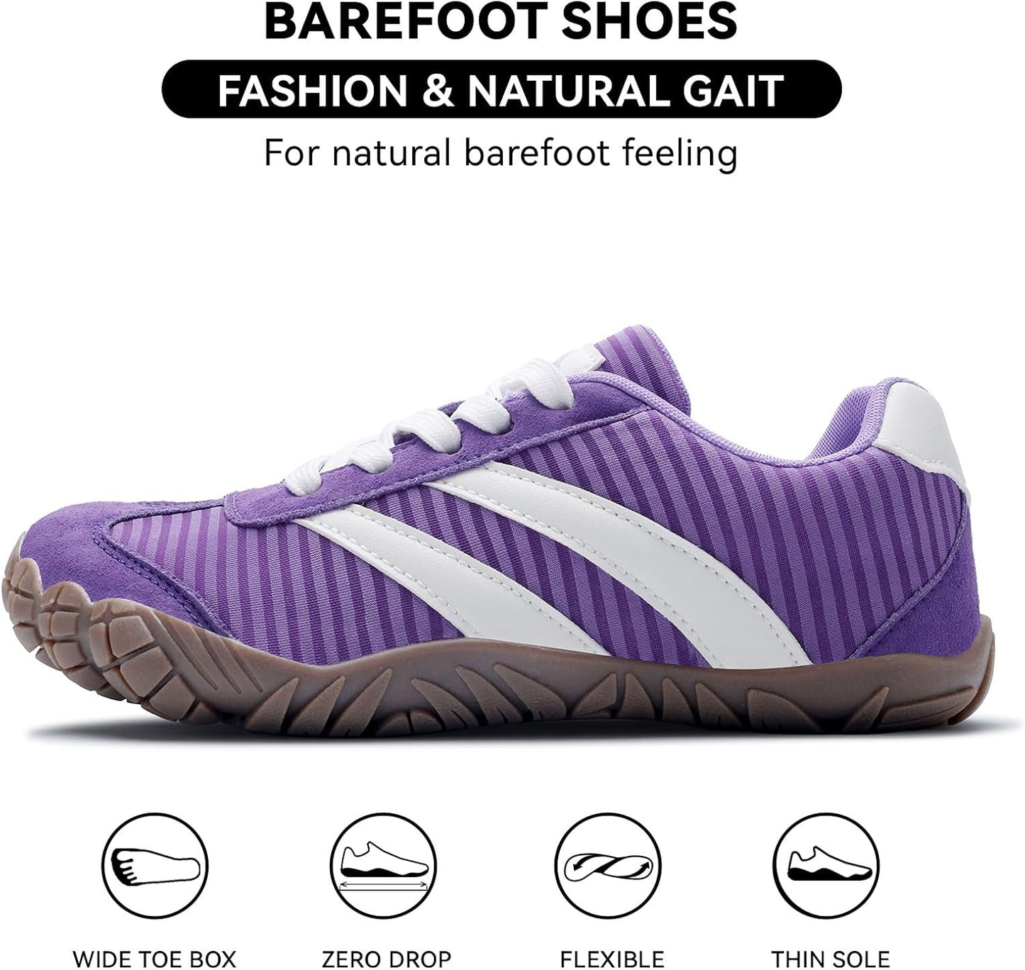 Barefoot Shoes - Wide Toe Box Sneakers for Women & Men | Lightweight, Breathable Minimalist Trainers