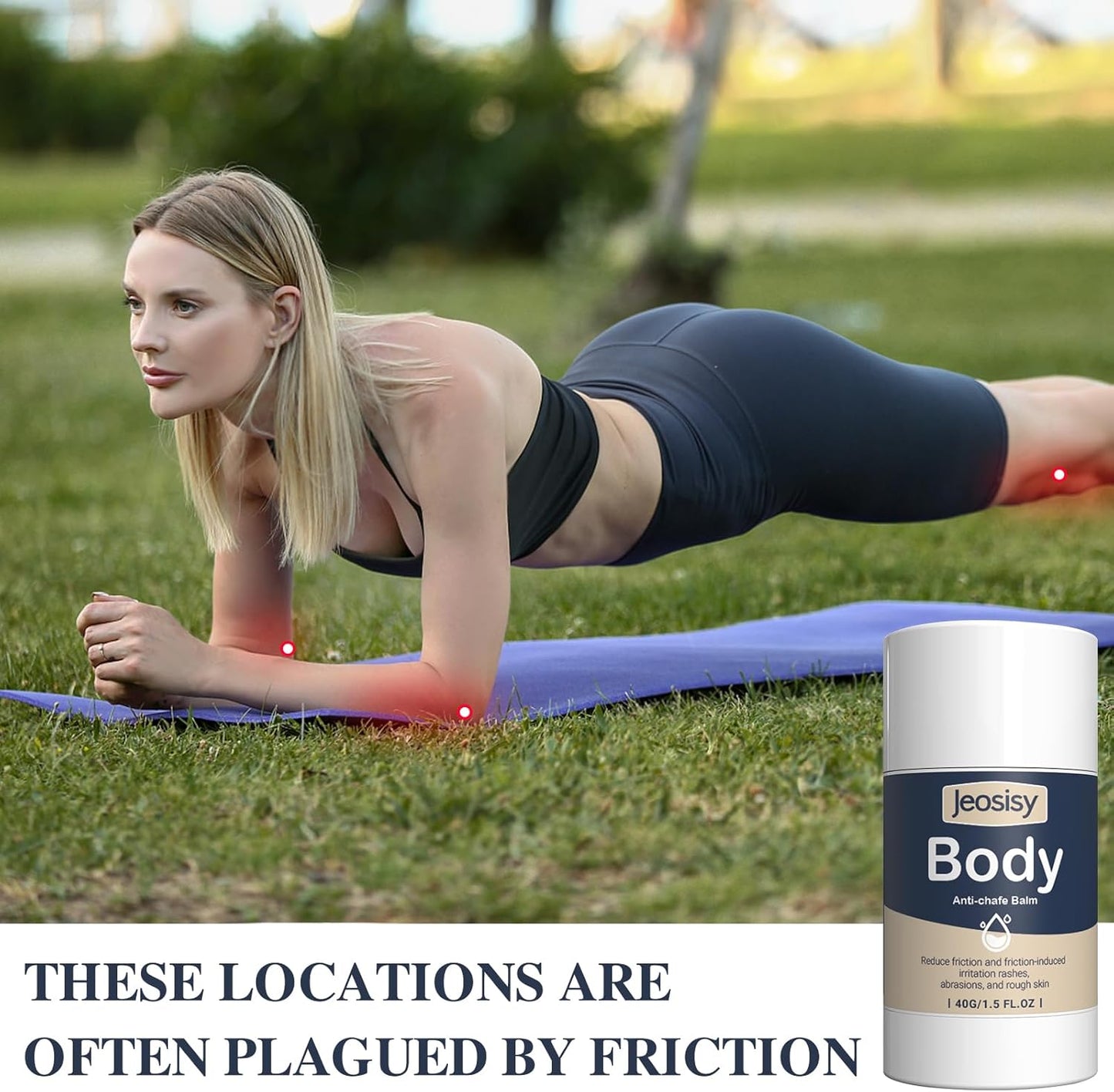 Skiennix Anti Chafing Stick - Travel Size Body Balm for Friction Defense on Thighs, Chest & More