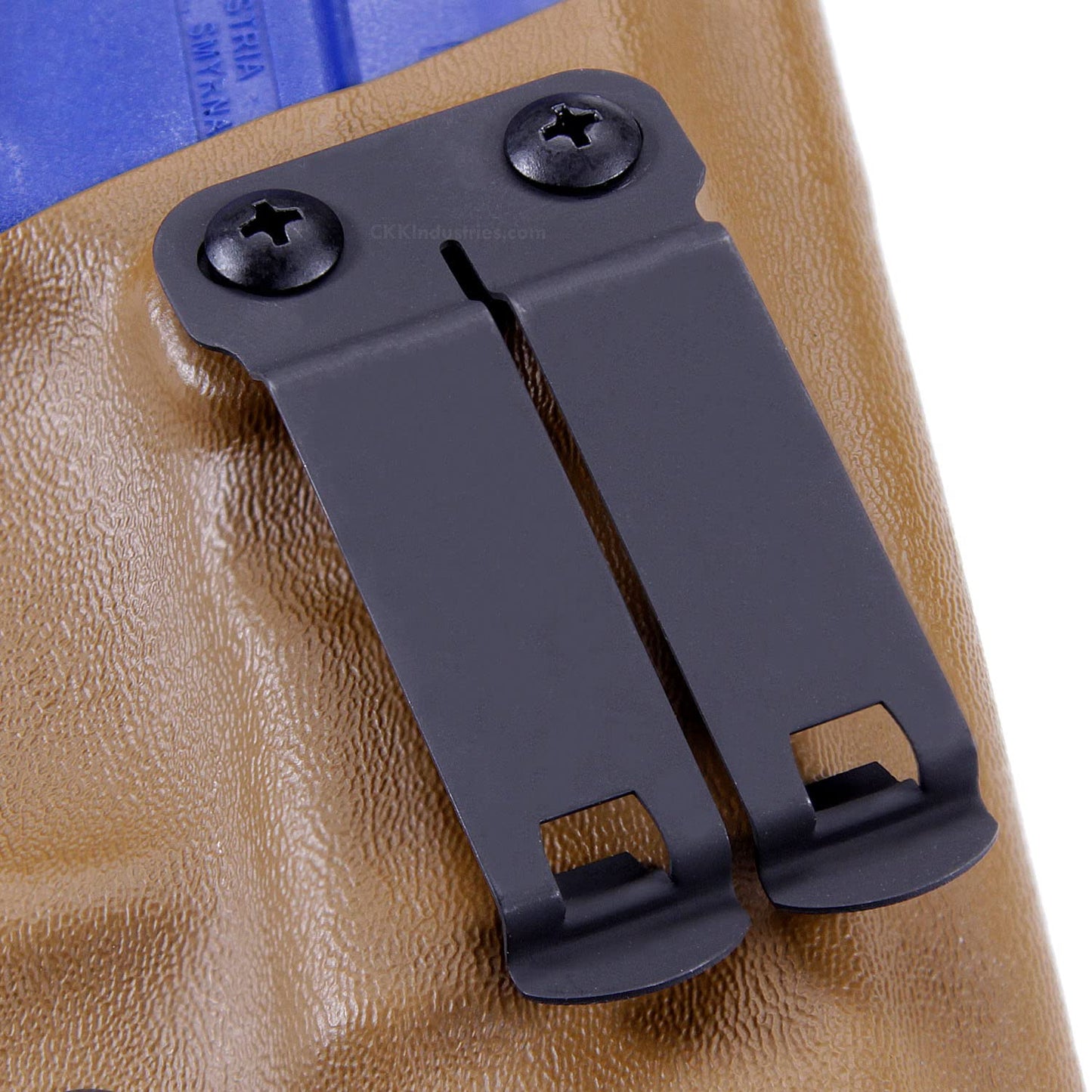 [2 Pack] Monoblock Gear Belt Clips - (w/Hardware) - (1.50in Belts) - Inside-The-Waistband/IWB Holster Mounting Belt Clip Attachment