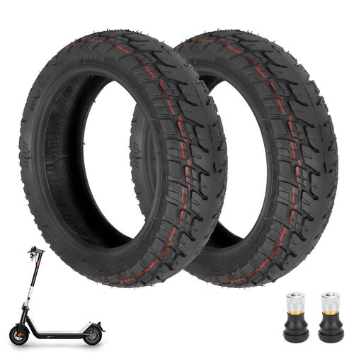 LUCK4U 9.5 x 2.50 Off-Road Tire 9.5 Inch Tubeless Tire for Niu KQI3 Electric Scooter Accessories Rear Front Wheel Replacement Tire Anti-skid Shockproof with valve (2 PCS)