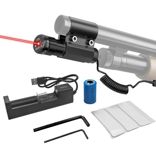 SZWRSKJ Rechargeable Laser Sight Fit for Slat Gun 4.0, 3.5, 3.0, 2.5, 2.0, Beam Scope for Rifle with Charger, Airsoft BB Pump Rifle Add-On Accessories