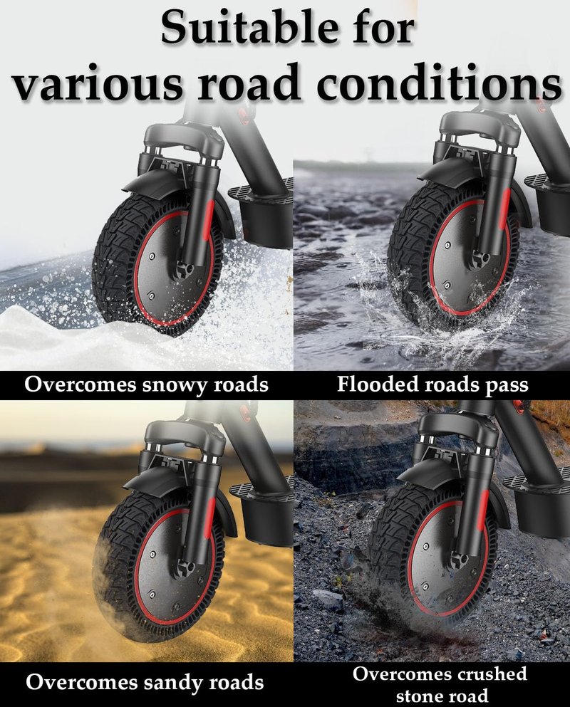 Felixstory 8.5x2.125 Off Road Solid Tire, 50/75-6.1 Scooter Tire Fit for Gotrax GXL V2 XR Apex XL Rival Hiboy S2 Hover 1 iScooter Electric Scooter Replacement Wheels, 8.5x2.0 inch 8 1/2x2 Tyre