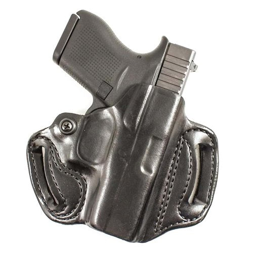 Desantis Mini Slide Holster, Premium Gun Holster, Made of Premium Saddle Leather, Fits Glock 43, Glock 43X, Glock 48, Adjustable Tension Device, Right-Hand Draw, Black