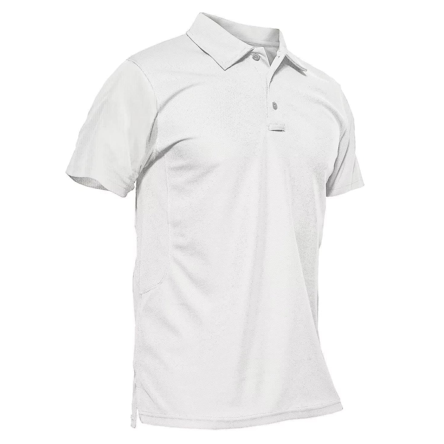 MAGCOMSEN White Polo Shirts for Men Short Sleeve Golf Collared Work Shirts Casual Shirts Quick Dry Summer Shirts L