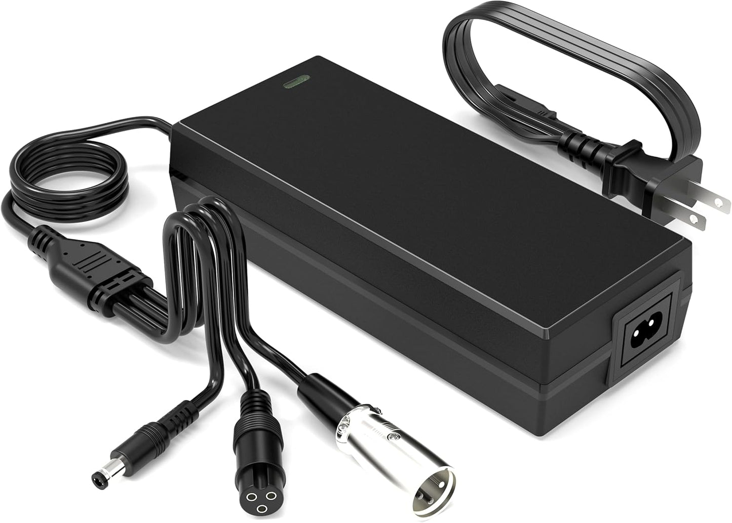 54.6V 2A Electric Ebike Charger - Versatile 3-Plug Design for 48V Battery Compatibility