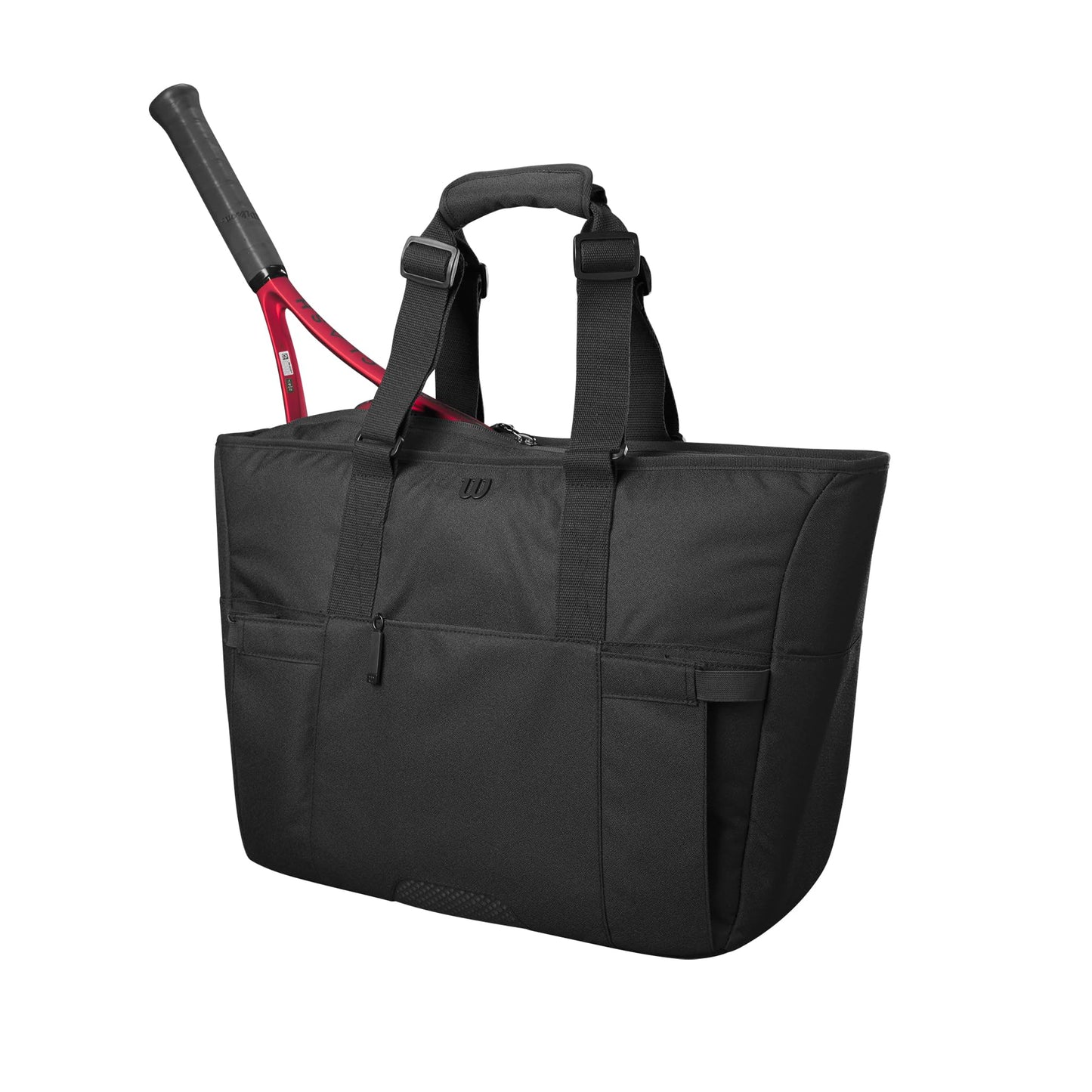 WILSON 2024 Lifestyle Tote Tennis Racket Bag - Holds up to 2 Rackets, Black