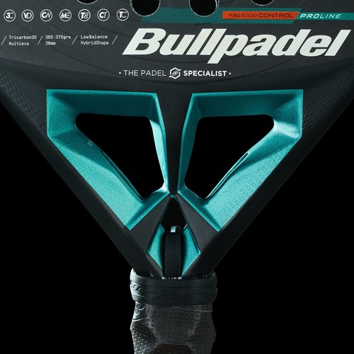 BULLPADEL Padel Racket HACK 04 Hybrid 2025 Paquito Navarro | Professional High Balance Pala Padel | TriCarbon 3D & MultiEva Core | Channel Aerodynamics & TriCore Stability | Dynamic Power & Control