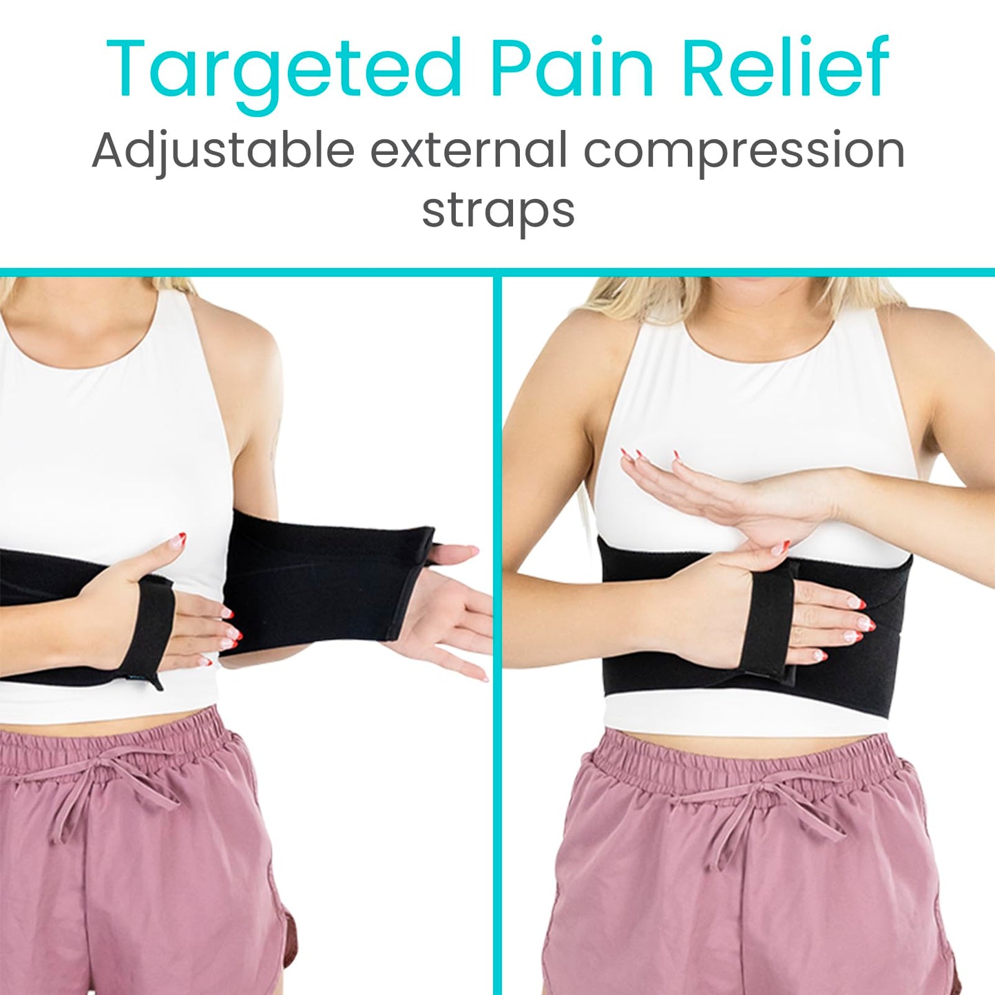 Vive Broken Rib Brace for Women, Men - Rib Cage Support Belt for Fractured, Cracked, Broken or Bruised Ribs - Post Surgery Compression Garment Wrap - Diastasis Recti Belly Band