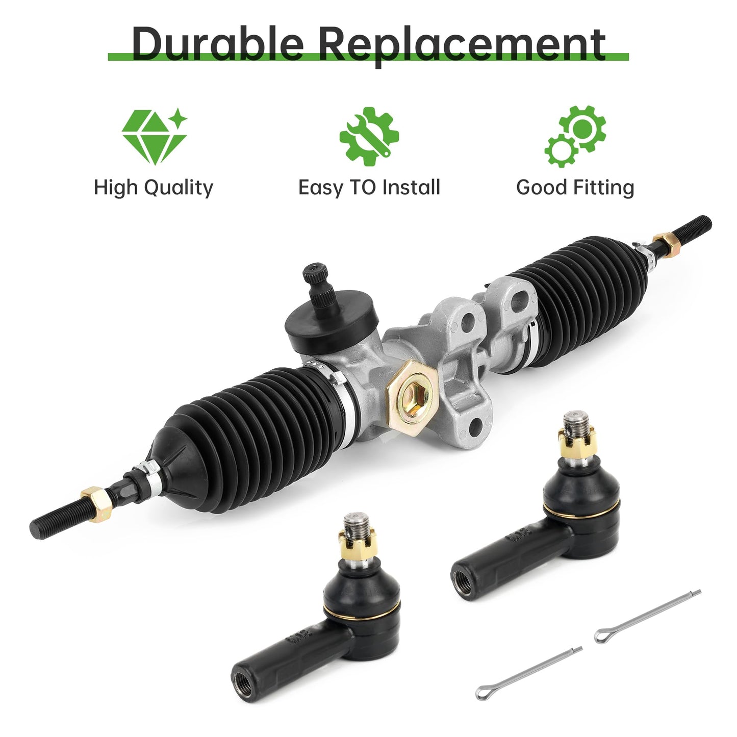 10L0L Golf Cart Steering Gear Box Assembly Fits for EZGO RXV Gas & Electric Golf Carts Years 2008-Up, Replaces OEM 601500 618329 601580