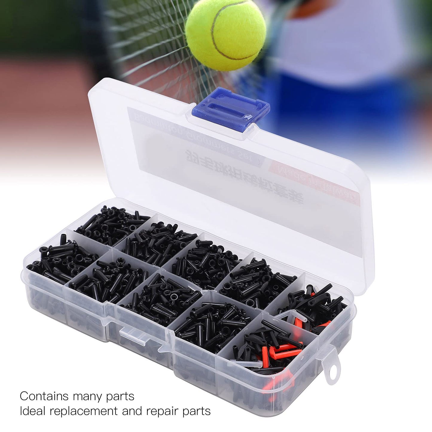 VGEBY Badminton Grommets, Set with String Protector and Tools, String Protector for Racquets, Durable Badminton Accessories for Professional and Amateur Players, Home, Gym, and Club Use