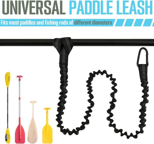 Apeso Kayak Paddle Leash - Durable Fishing Lanyard Tool with Carabiner | 2 Pack