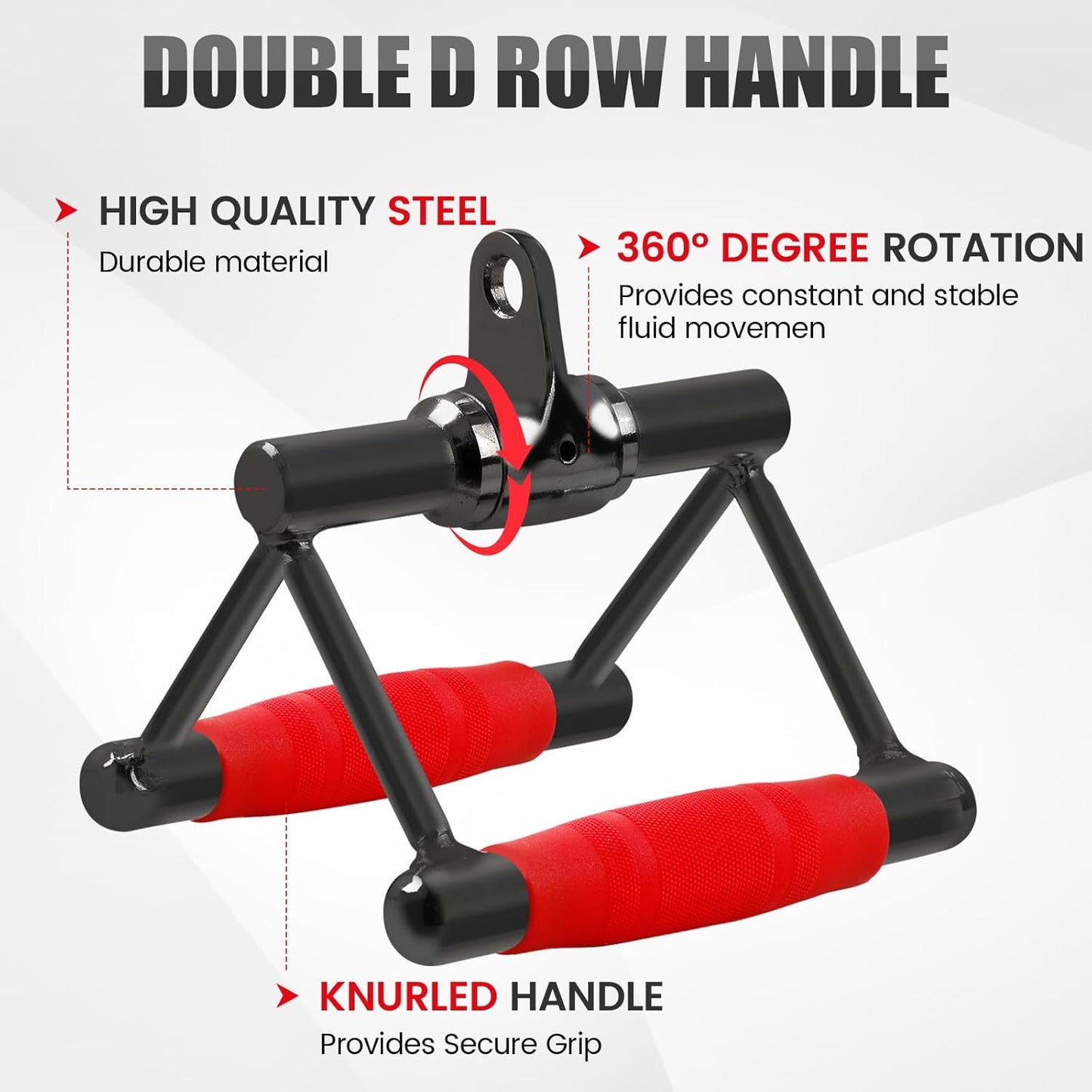 Skiennix V-Shaped Bar | Rotating Curl & Lat Pull Down Bar with PU Grip | Home Gym Attachment