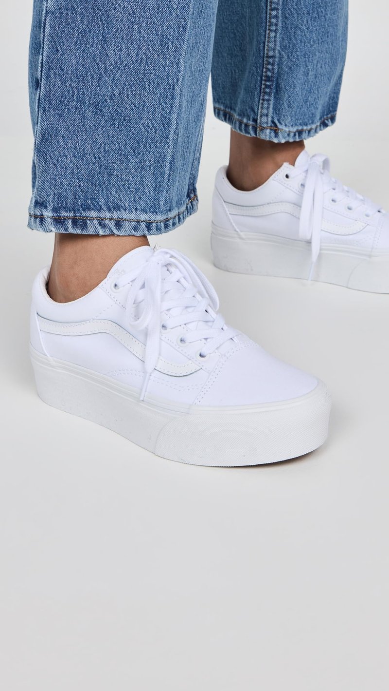 Vans Unisex UA Old Skool Stackform Sneakers, True White, 7.5 US Women/6 US Men