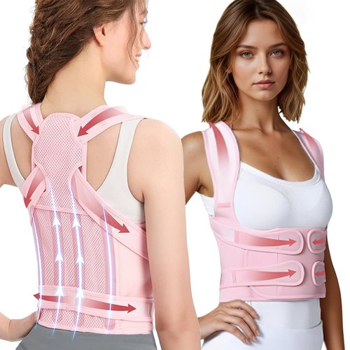 EONFAVE Posture Brace for Women - Back Straightener Posture Corrector - Upper and Lower back Posture Corrector for Women - Adjustable Full back Support Brace - Hunchback，Improve Posture Correct