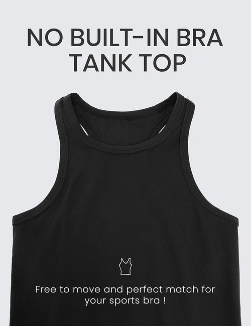 CRZ YOGA High Neck Butterluxe Tank Top for Women - Comfortable Racerback Gym Camisole
