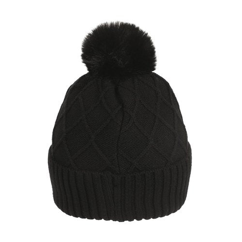 Bioworld Wicked Logo & Pearl Appliques Black Cuff Beanie