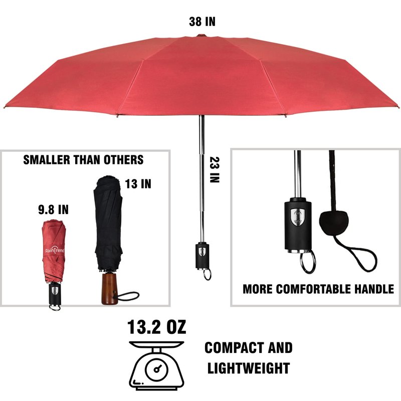NEW 2 PCS Windproof Umbrellas for Rain Compact Umbrella for Men and Mini Umbrella for Women Automatic Open Close Umbrella Folding Sun Umbrella UV Protection - Bundle