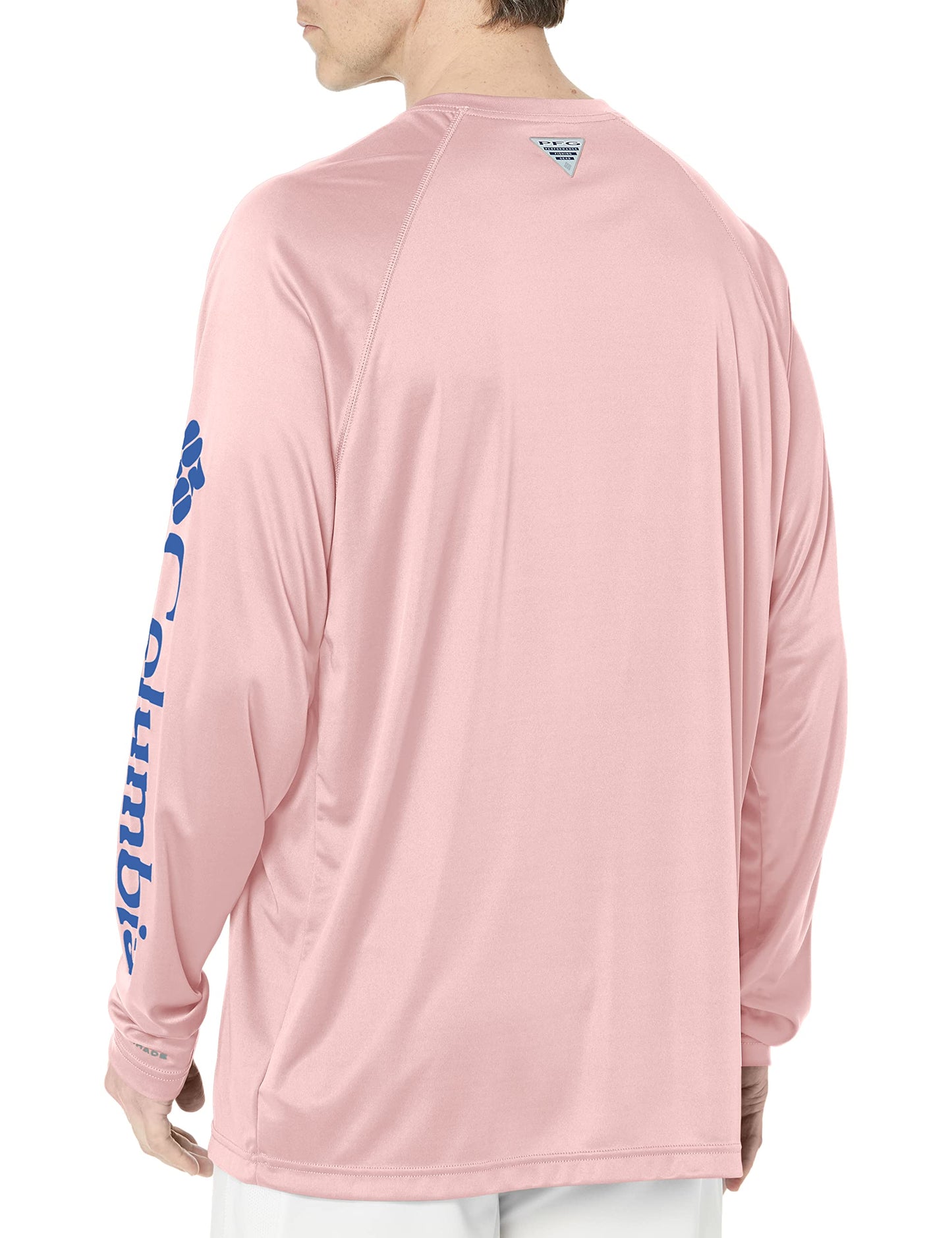 Columbia Men's Terminal Tackle Long Sleeve Shirt, Cherry Blossom/Vivid Blue, XX-Large