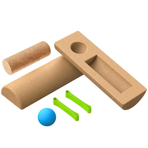 Cork Balance Board | Ankle Stability Trainer, Textured Natural Cork Foot Strengthener with Resistance Band for Foot Pain Relief, Improve Ankle Strength | Balance Trainer