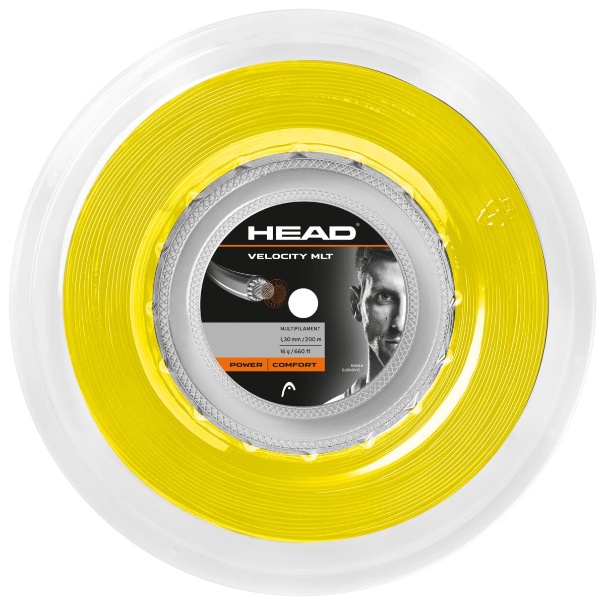 Head Unisex - Adult Velocity Mlt Roll Tennis String, Unisexá- Adults, 281414-16 YW, Yellow, 16