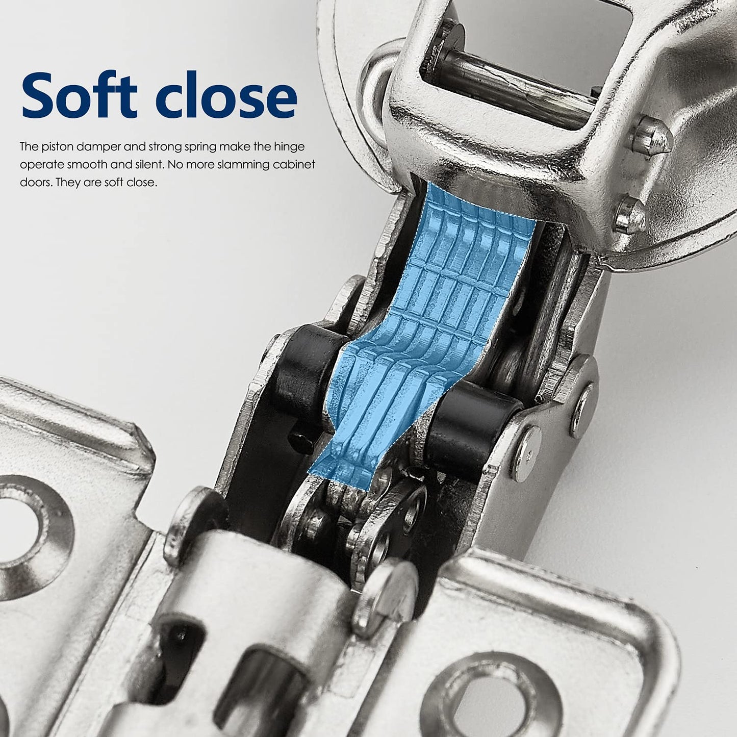 Ravinte 2 Pack 1 Pairs European Kitchen Cabinet Hinges Soft Close Full Overlay Cabinet Door Hinges Heavy-Duty Frameless Adjustable Concealed Cabinet Cup Hinge