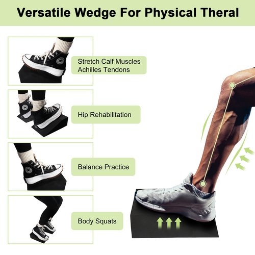 pack of 2 Slant board for Heel Elevated Squat Weightlifting Calf Stretcher Slant Board for Mobility Balance and Strength Performance