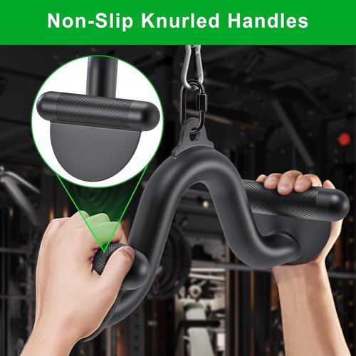 Kipika LAT Pull Down Bars - Versatile Cable Machine Attachment Set for Back Strength Training | 12" to 32" Sizes