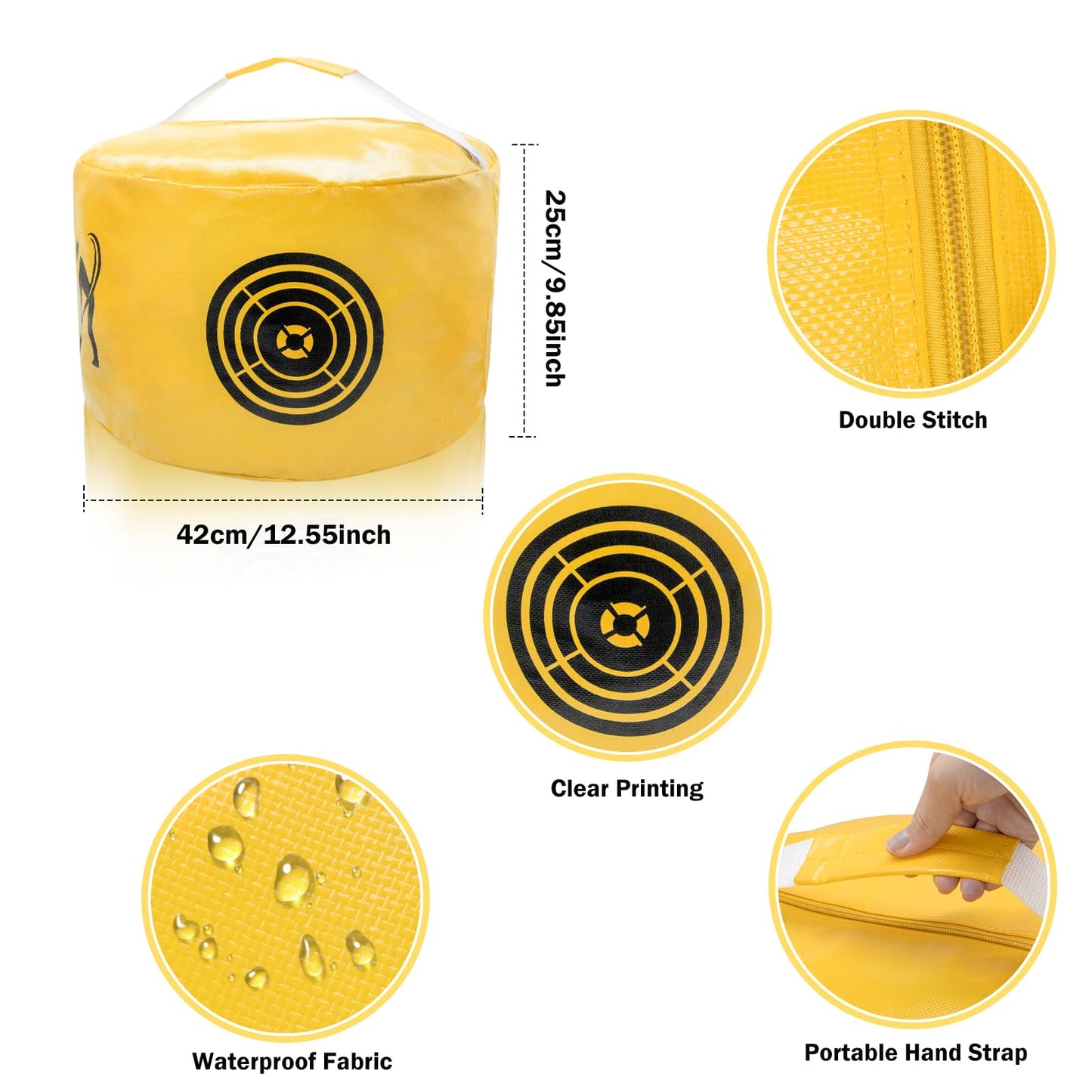 Acebirdie Golf Impact Bag Golf Swing Aids - Golf Swing Trainer and Practice Tool Portable Power Hitting Bag Practice Tool for Golf Beginners - Waterproof and Durable Golf Accessory