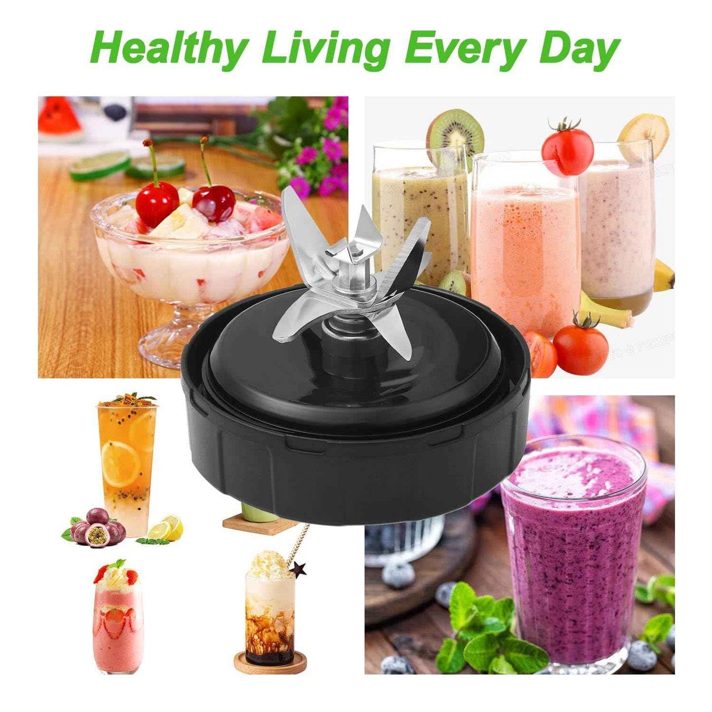 SS101 Replacement Blade for Ninja Blender Accessories, 7-Fins Blender Blade Compatible with Nutri Ninja Foodi Power Blender SS101, SS101TGT, CO351B, SS100, SS150, SS151, SS300, SS350, SS351