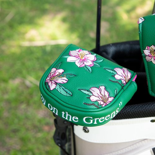 Golf Putter Covers DF3 Putter Headcover Azalea Embroidery Mallet Putter Covers with Magnetic Closure fit lab DF3 Putter, Green