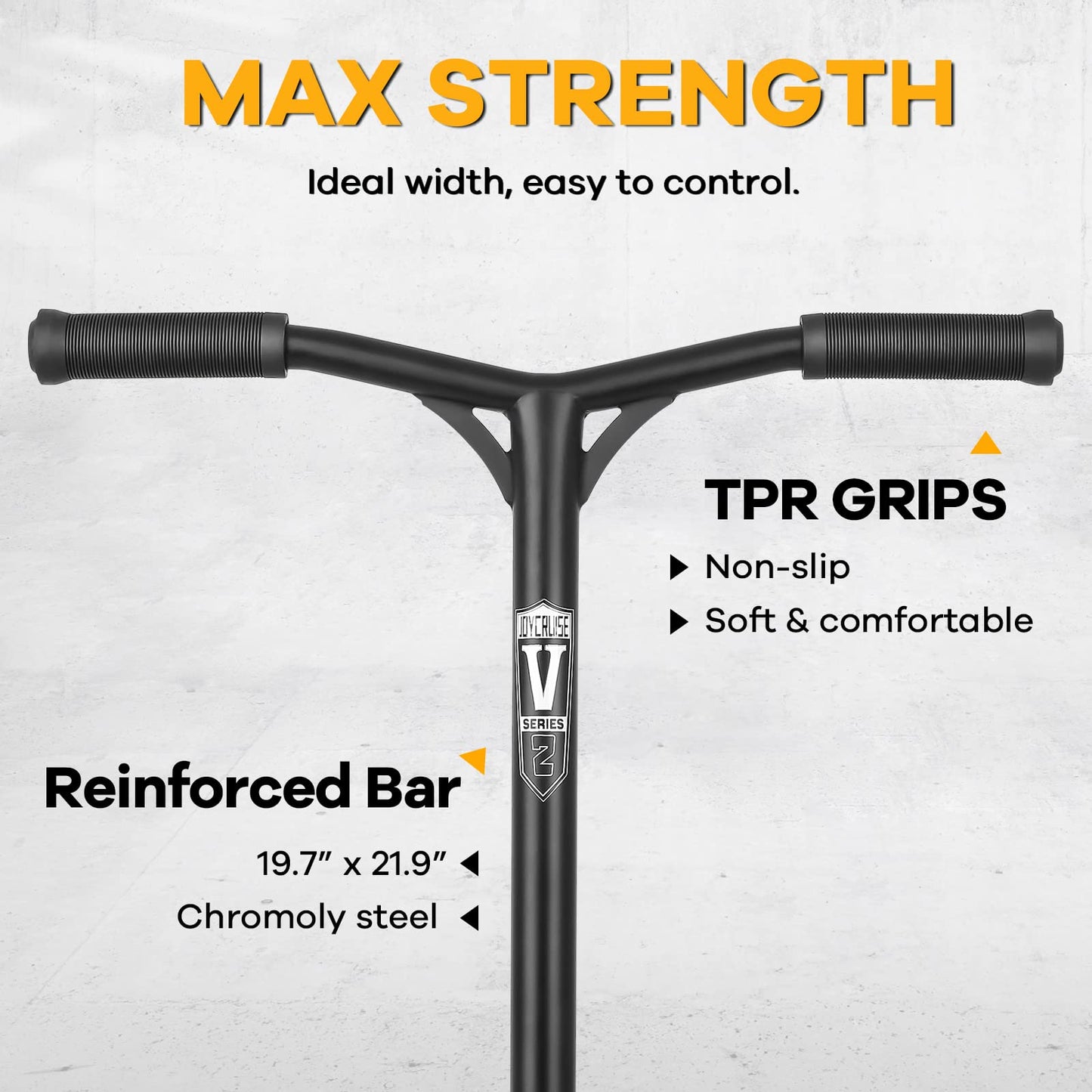 V2 Pro Trick Scooters, Stunt Scooter for Kids Ages 6-12 Years and Teens - Complete Beginner and Intermediate Freestyle BMX Scooter (Gold)