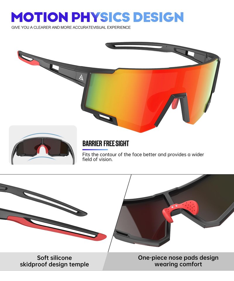 NSSIW Sports Sunglasses Men Sunglasses: Running Sun Glasses Men Women UV400 Protection for Cycling Fishing Golf