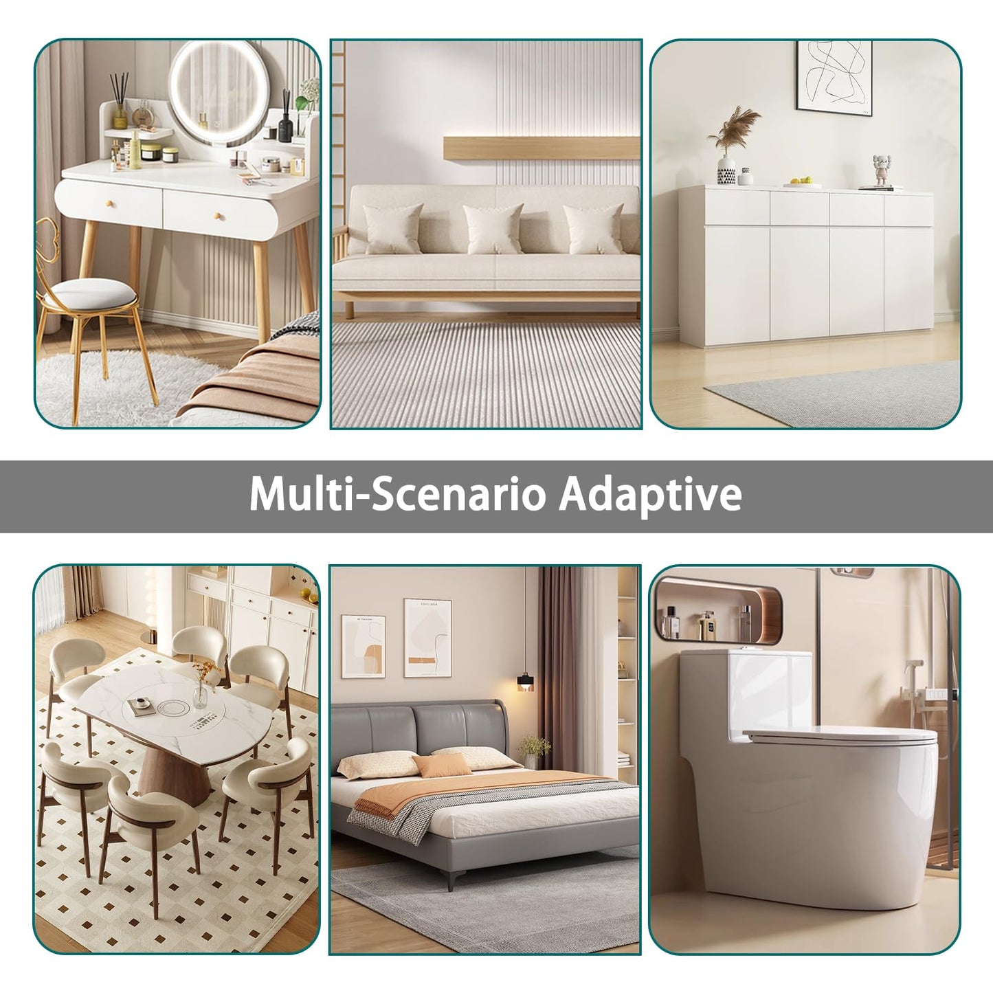 Jayen Rubber Shims 20 Pack – Non-Slip Furniture Levelers & Stackable Wedges for Tables, Toilets, Appliances & More – DIY Home Improvement, Black