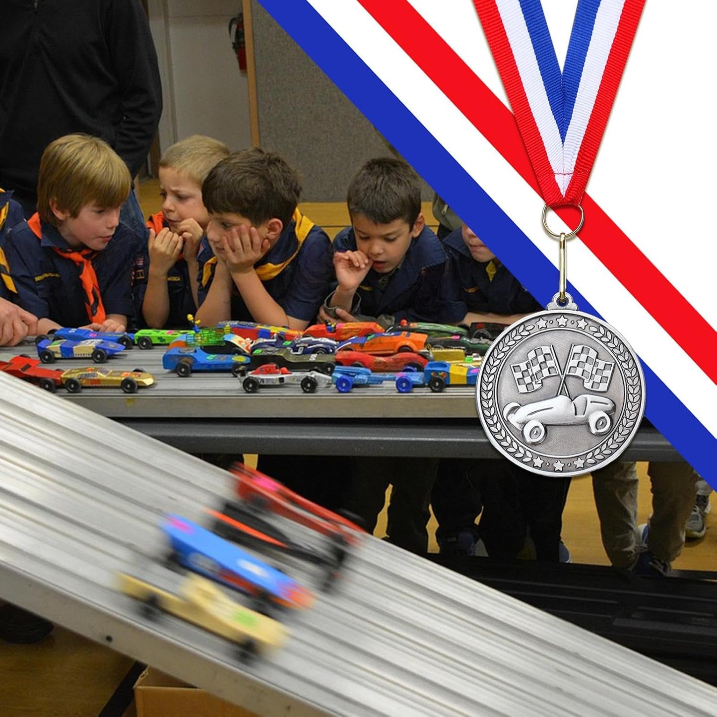 Remuuly Silver Medals - 30 Pcs 2'' Sports Awards for Basketball, Soccer, Volleyball & Hockey | Includes Neck Ribbons